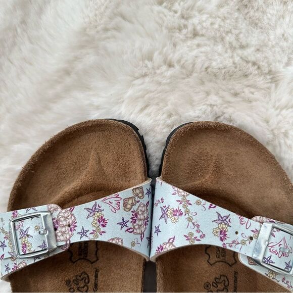 Birkenstock Birkis blue floral double strap sandals size EU 37 - Picture 7 of 9